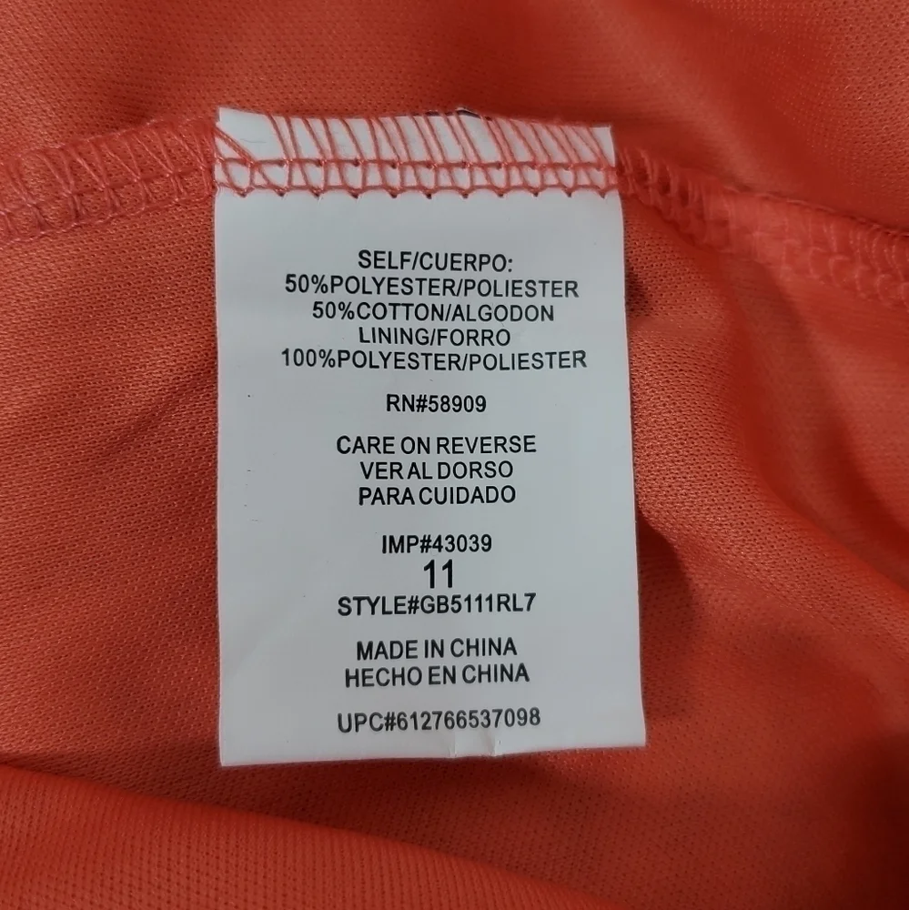 Gianni Bini Shorts Orange Cream Crochet Zip Boho Bohemian Size 11 GB